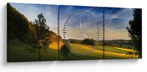 Tablou - Lunca de munte (cu ceas) (90x30 cm)