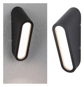Paulmann Cliff LED lumina de perete în aer liber, Negru, Metal, Modern
