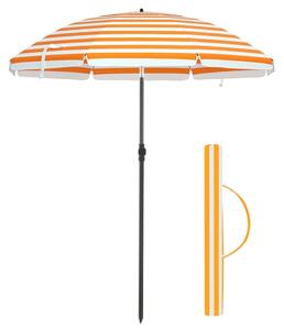 Umbrela de plaja Songmics Portocaliu 160x160x206 cm