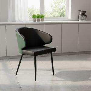 Scaun Venezia Piele Ecologică Negru Verde