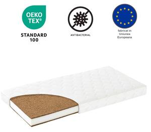 Saltea patut multistrat cocos Kidizi LUX 120x60x12 cm, husa detasabila si lavabila, antialergica, 0-3 ani