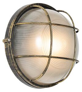 Lampă de perete exterioară industrială auriu antic IP44 - Hanneke