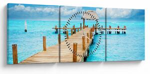 Tablou - Ponton (cu ceas) (90x30 cm)
