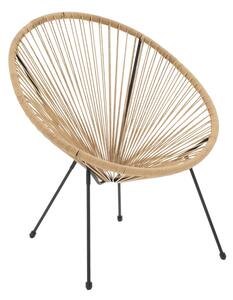 Scaun de Gradina Acapulco, negru/natural, 68.5x74.5x84 cm