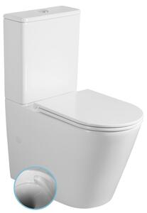 Sapho Sapho, vas combinat WC DARIO RIMLESS cu rezervor, deșeuri inferioară/spate, alb, PC106V