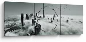 Tablou - Zgârie-nori, dubai (cu ceas) (90x30 cm)