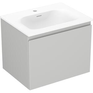 Mexen Orio, mobilier baie 60 cm cu lavoar Vela, 1 sertar, gri mat/alb mat, 91A10-06047-1-BF62-W23M01