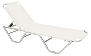 Șezlong Dessie, ecru, 59.5x193x29.5 cm