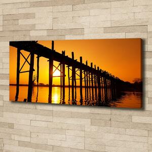 Tablou pe pânză canvas Podul apus de soare