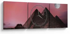 Tablou - Piramidă, Giza, Egipt (cu ceas) (90x30 cm)
