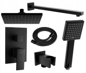 Mexen Uno DR45, set de duș ascuns cu duș cu efect de ploaie + Box, negru, 71435DR45-70
