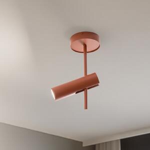 SIGMA Spot de tavan Leda 1, roșu cărămiziu, 1 bec, înălțime 34 cm, reglabil, Roșu, Camera de zi / sufragerie, Metal, Modern