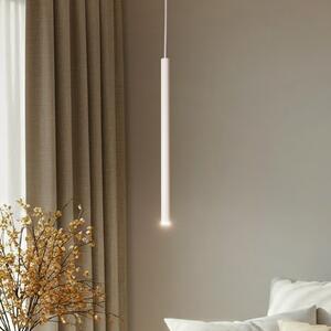 SIGMA Lampă suspendată Sopel 1, gri, 1 bec, oțel, G9, Ø 5 cm, reglabil, Bej, Camera de zi / sufragerie, Metal, Modern