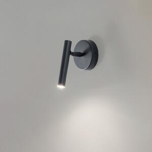 SIGMA Aplică de perete Sopel, antracit, 1 bec, oțel, înălțime 15 cm, reglabil, Negru, Camera de zi / sufragerie, Metal, Modern