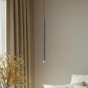SIGMA Lampă suspendată Sopel 1, antracit, 1 bec, oțel, Ø 5 cm, reglabil, Negru, Camera de zi / sufragerie, Metal, Modern