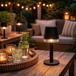 Lampă solară cu LED, pentru grădină, terasă și exterior, culoare negru
