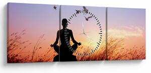 Tablou - Meditații (cu ceas) (90x30 cm)