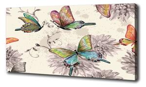 Tablou pe pânză canvas Fluturi și flori