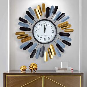 Ceas de perete, stil elegant, Metal, mecanism Silentios, D4161, 60 cm, Multicolor
