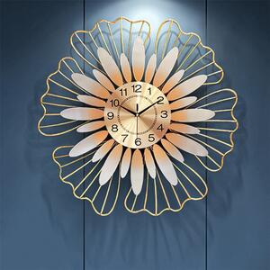 Ceas de perete, stil elegant, Metal, mecanism Silentios, D4201, 70 cm, Auriu