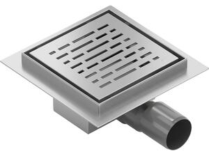 Mexen Flat-Q M01 rigolă de scurgere pătrată 12 x 12 cm, inox - 1010312