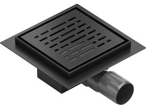 Mexen Flat-Q M01 scurgător de pardoseală pătrat 15 x 15 cm, negru - 1710315