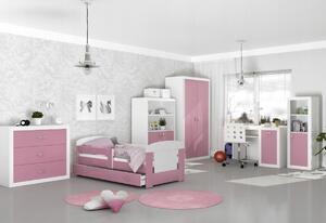 Dulap pentru copii FILIP, color, alb/roz