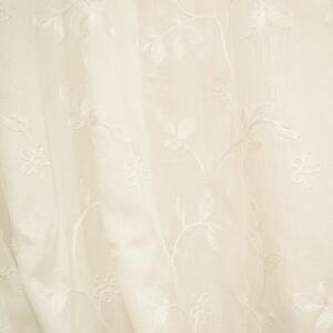 Perdea Velaria cu broderie florala ivory, 340x255 cm