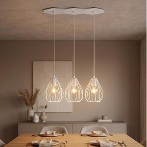 Lustră LED pe cablu BRYLANT 3xE27/60W/230V albă