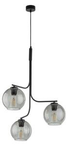 Lustră LED pe cablu CESAR 3xE27/15W/230V negru/gri fumuriu