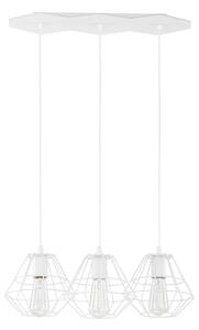 Lustră pe cablu DIAMOND 3xE27/60W/230V albă