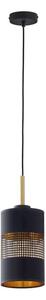 Lustră LED suspendată pe cablu BOGART 1xE27/15W/230V negru/auriu
