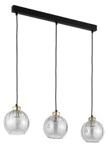 Lustră LED pe cablu DEVI 3xE27/15W/230V negru/fumuriu