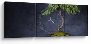 Tablou - Bonsai (cu ceas) (90x30 cm)