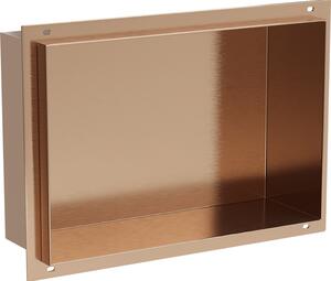 Mexen X-Wall-NR raft încastrat fără flanșă 30 x 20 cm, cupru periat - 19C1302010
