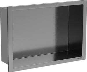 Mexen X-Wall-R raft de nișă cu guler 30 x 20 cm, Gri metalic periat - 19E0302010