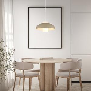 Globo Lampă suspendată Lowe, culoare nisip mat, Ø 38 cm, metal, reglabil, Bej, Camera de zi / sufragerie, Metal, Modern