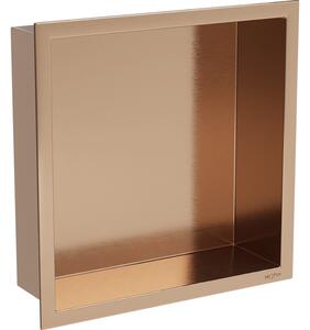 Mexen X-Wall-R raft de nișă cu guler 30 x 30 cm, cupru periat - 19C0303010