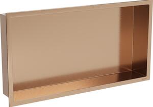 Mexen X-Wall-R raft încastrat cu flanșă 60 x 30 cm, cupru periat - 19C0603010