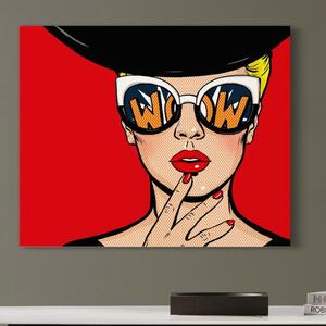 Tablou Canvas Premium LuxCanva® C1095, Pop Art Painting , Femeie, Beautiful, Living Room, Bedroom, Relaxare, Culori Vibrante