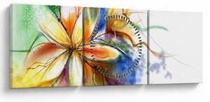 Tablou - Floare (cu ceas) (90x30 cm)
