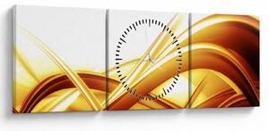 Tablou - Abstrac galben (cu ceas) (90x30 cm)