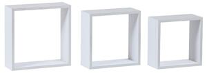Set 3 rafturi de perete Parto (alb mat). 1121152
