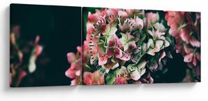 Tablou - Hortensie (cu ceas) (90x30 cm)