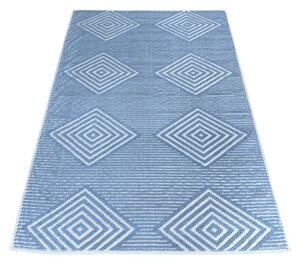 Covor tesut din Bumbac, albastru, 80x200 CBB125
