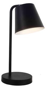 Veioza minimalista neagra LYRA din metal cu abajur 1x40W E14