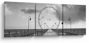 Tablou - Promenada la mal (cu ceas) (90x30 cm)