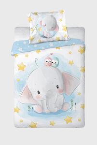Lenjerie de pat copii Elephant albastru 40x60 cm