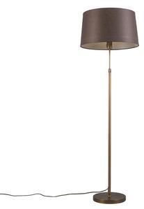Lampă de podea bronz cu umbră maro reglabilă 45 cm - Parte