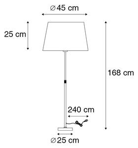 Lampă de podea aurie / alamă cu umbră maro reglabilă 45 cm - Parte